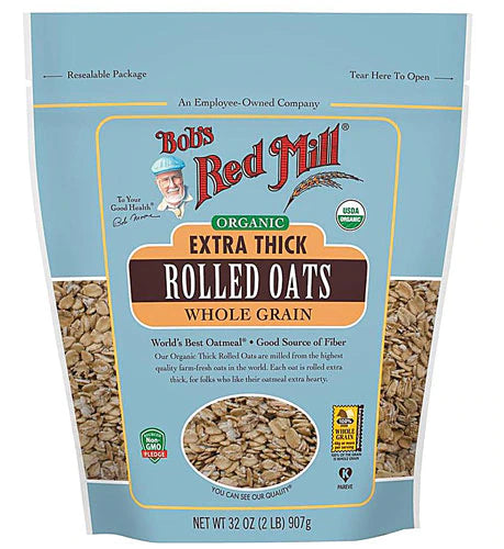 Bob's Red Mill Organic Rolled Oats - Extra Thick -- 32 oz