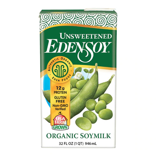 Eden Foods Organic EdenSoy® Soymilk Dairy Free Unsweetened -- 32 fl oz