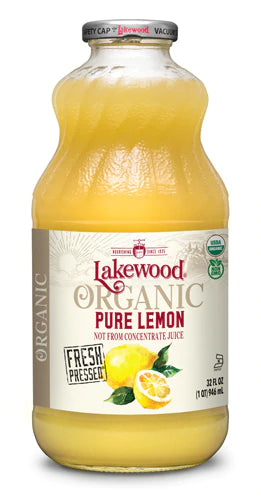 Lakewood Organic Pure Juice Fresh Pressed Lemon -- 32 fl oz