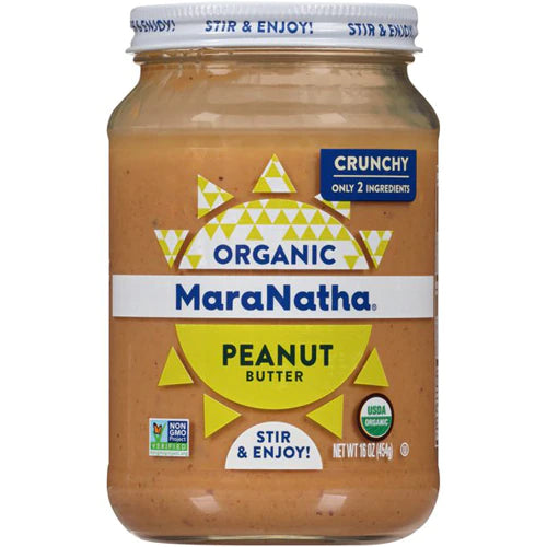 MaraNatha Organic Crunchy Peanut Butter -- 16 oz