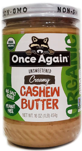 Once Again Cashew Butter Creamy Unsweetened -- 16 oz