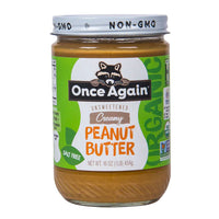 Thumbnail for Once Again Organic Peanut Butter Creamy Unsweetened Salt Free -- 16 oz